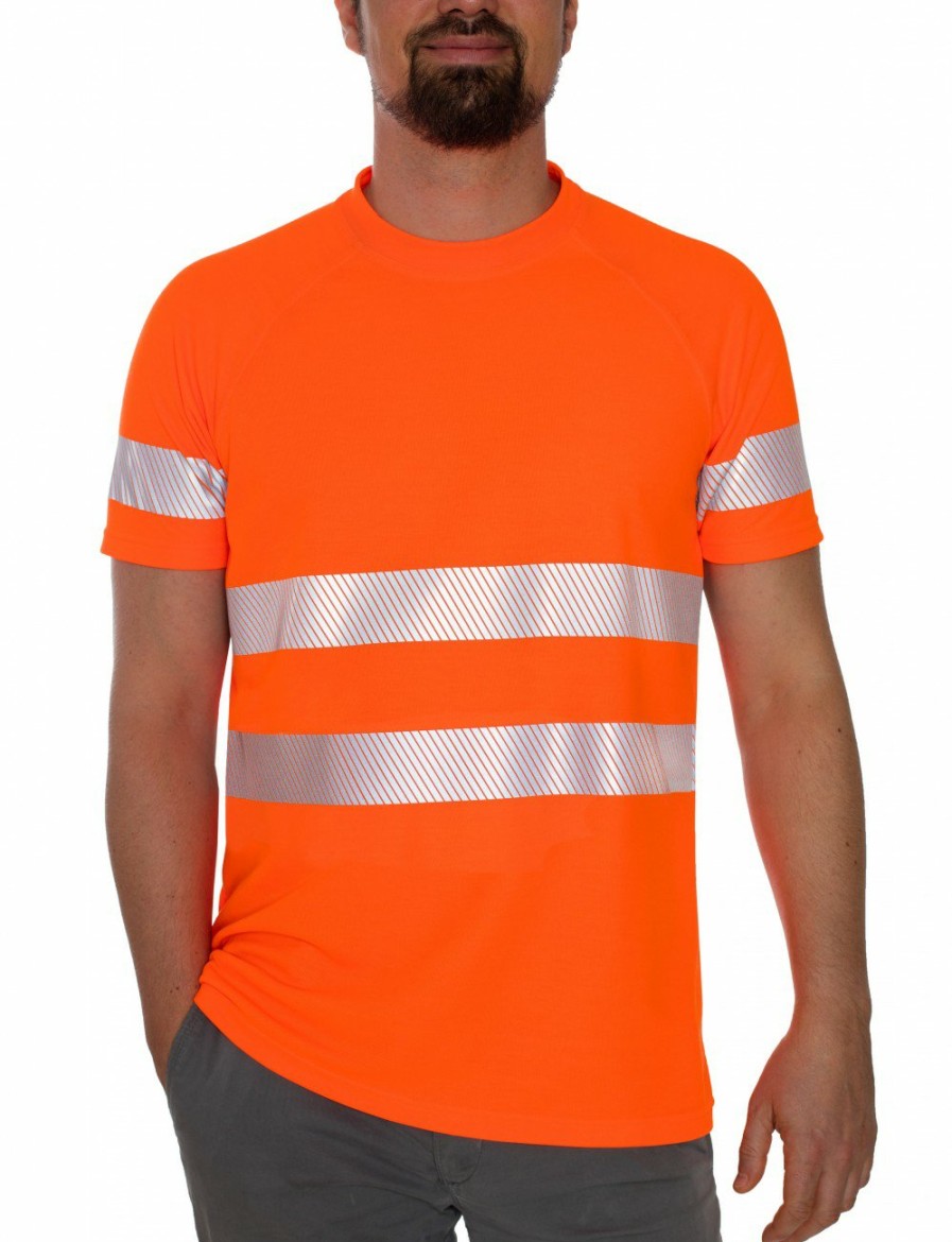 Arbeitsschutz IQ UV | Uv T-Shirt Arbeitsschutz Hochsichtbar Rundhals