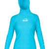 Wassersport IQ UV | Uv Aqua Kapuzenshirt Damen Strand Und Meer Enganliegend