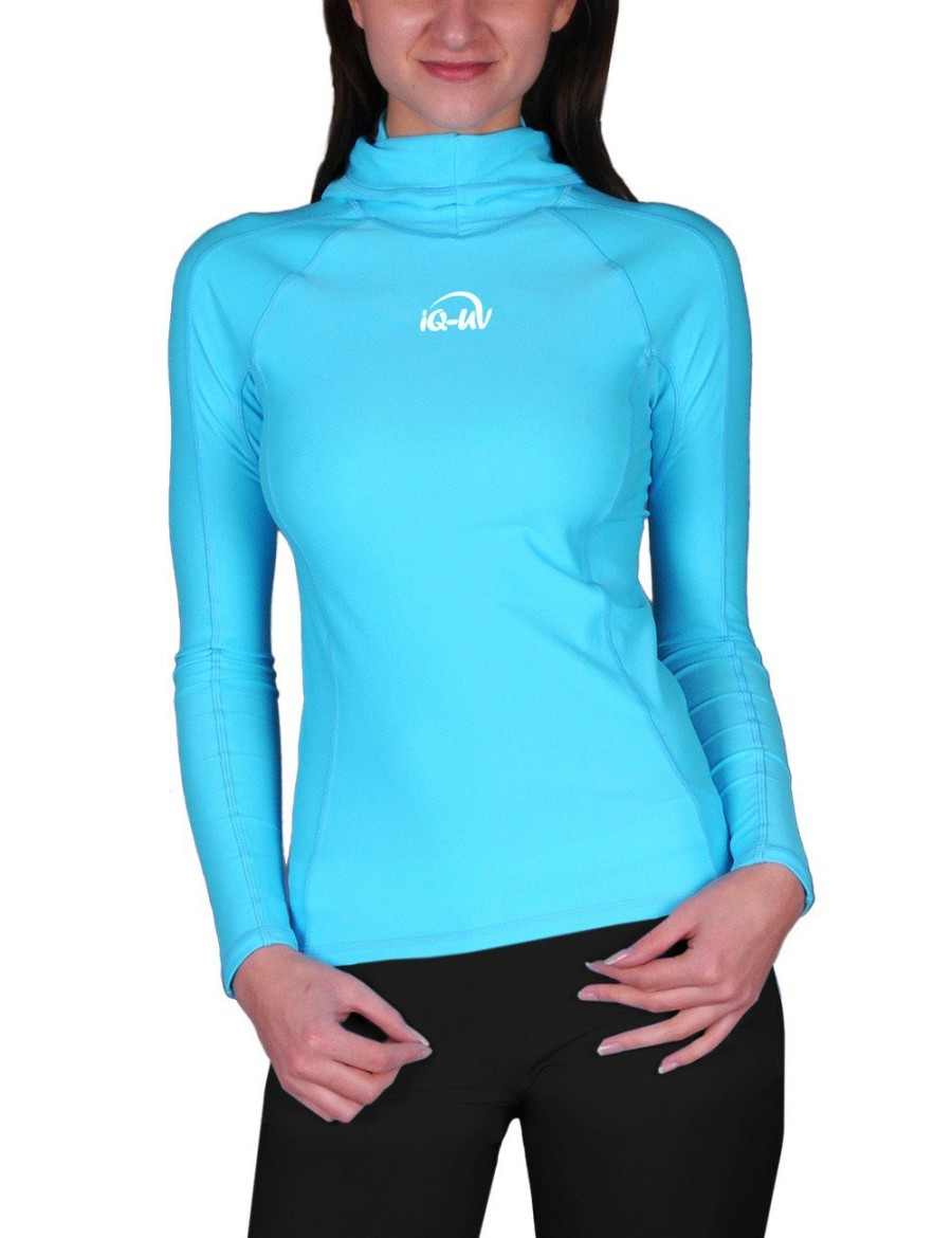 Wassersport IQ UV | Uv Aqua Kapuzenshirt Damen Strand Und Meer Enganliegend