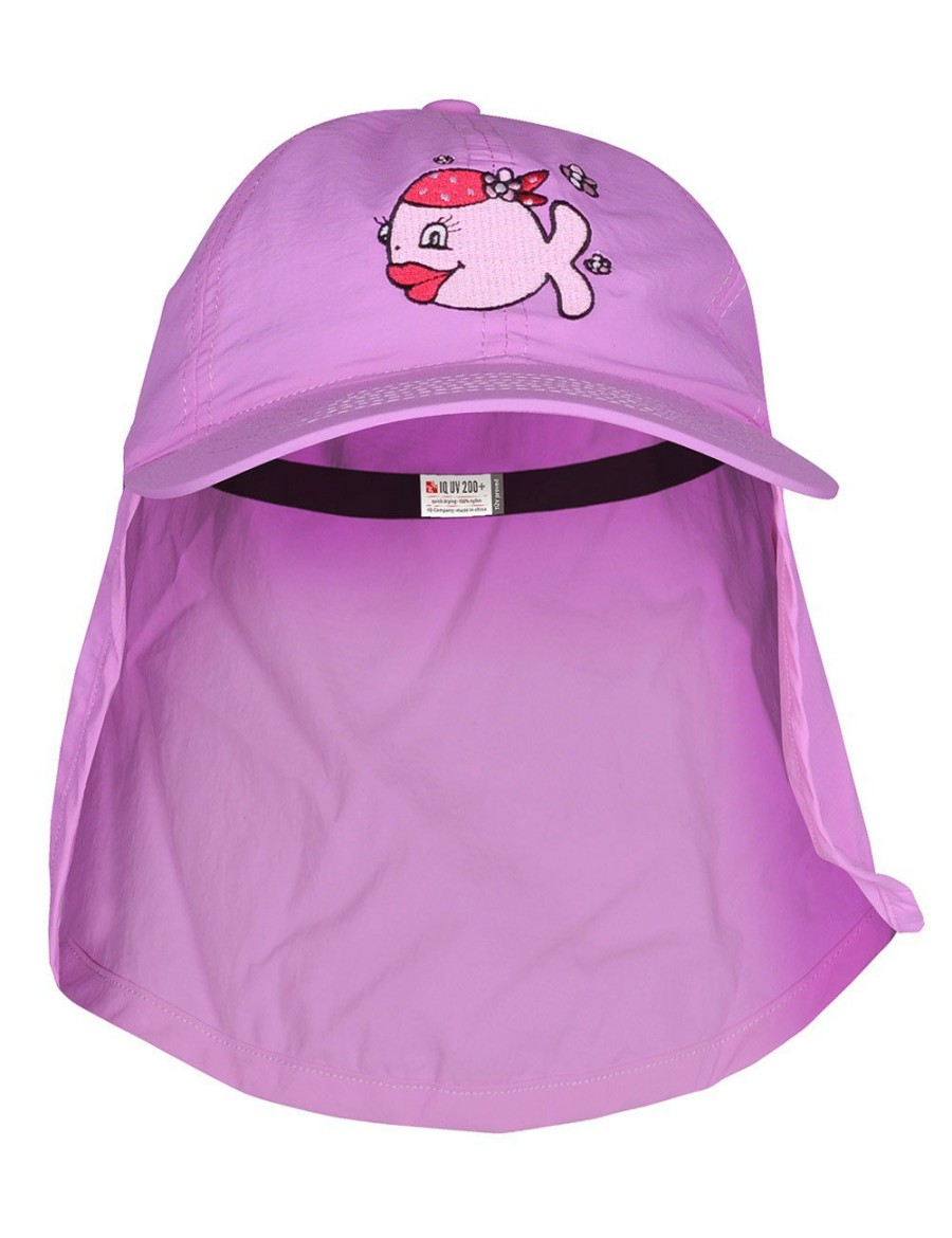 Freizeit IQ UV | Uv Schutz Kappe Candy In Pink Mit Nackenschutz Fur Madchen