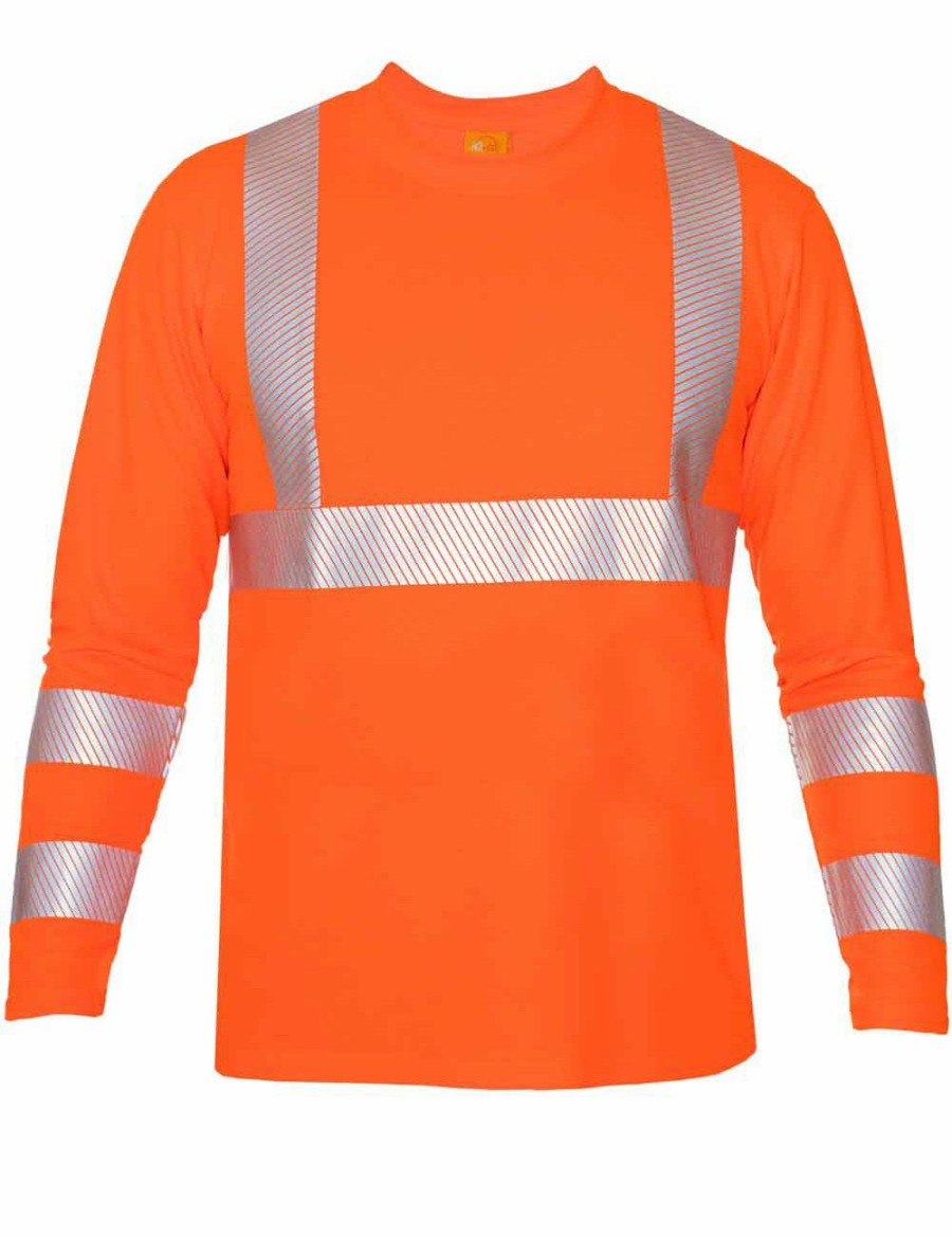 Arbeitsschutz IQ UV | Uv Hivi Shirt Langarm Schulterstreifen Kl.2