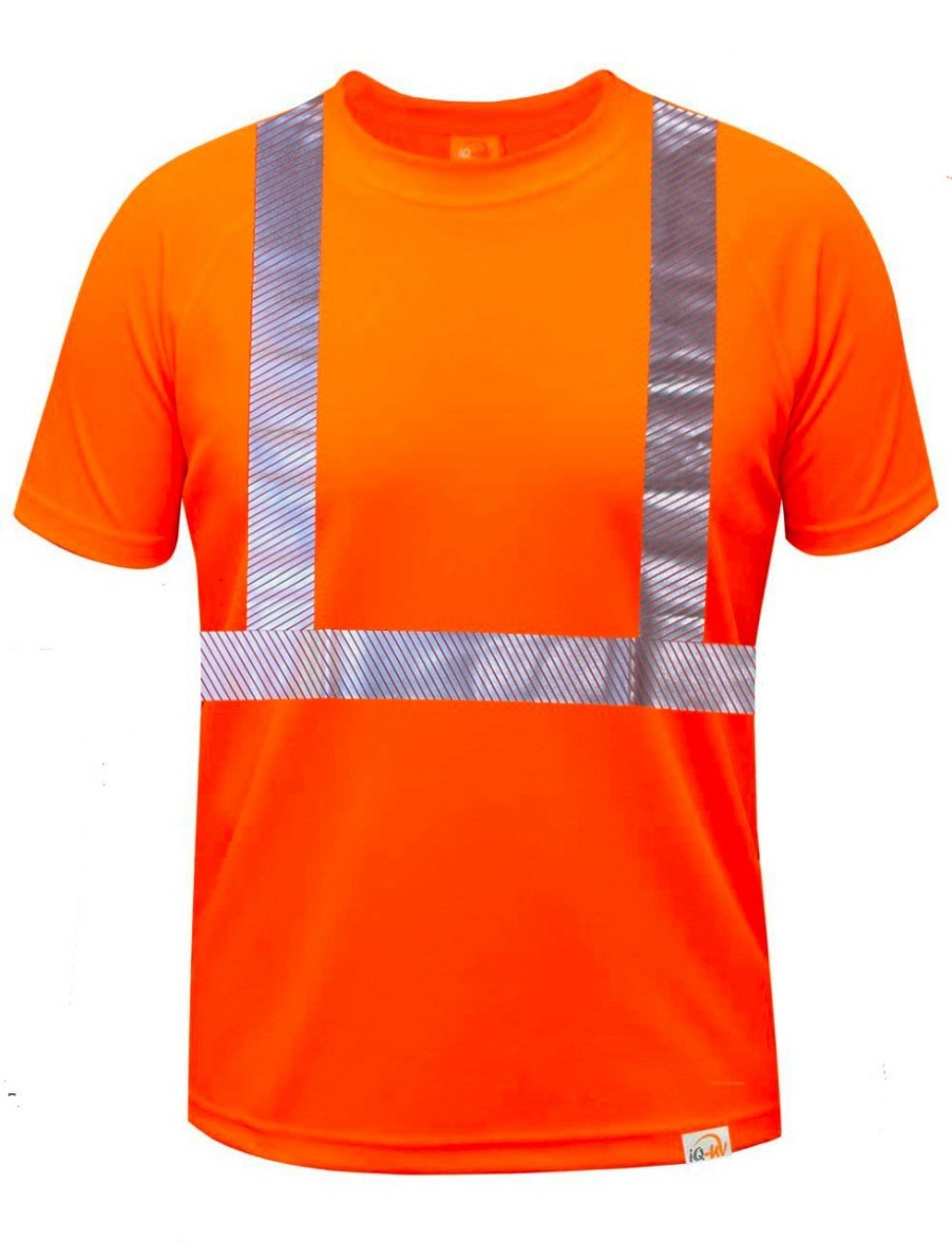 Arbeitsschutz IQ UV | Uv T-Shirt Schulterstreifen Arbeitsschutz Hochsichtbar Kl.2